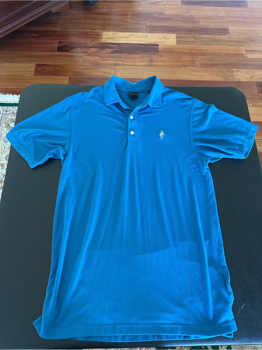 Dunning Golf Men's Blue Polo Shirt Short Sleeve Estancia Club Logo Medium